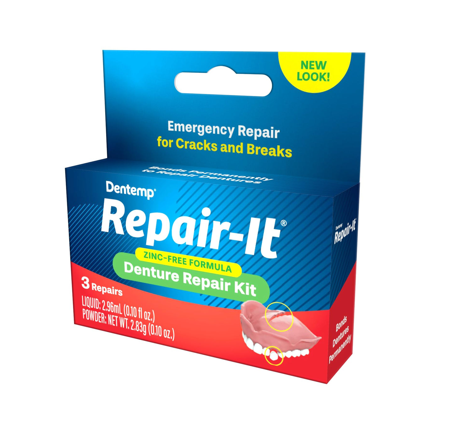 Dentemp Repair Kit - Repair-It Advanced Formula for Dentures | Fix Breaks & Loose Teeth