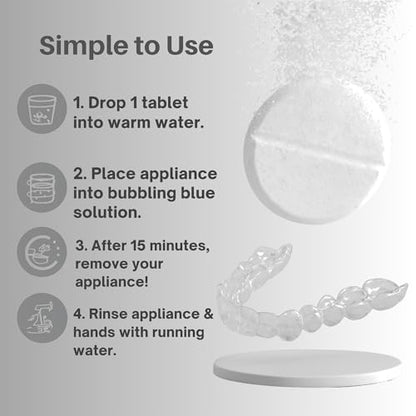 DENTRA DENTAL 96 Count Retainer & Aligner Cleaner Tablets – Mint, 3-Month Supply