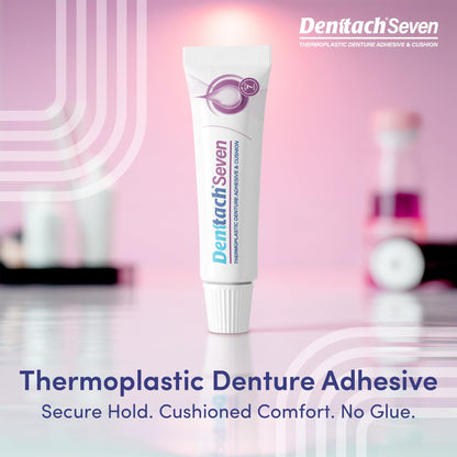 Denttach Thermoplastic Denture Adhesive – 7-Day Comfort, Zinc-Free (Pack of 2)