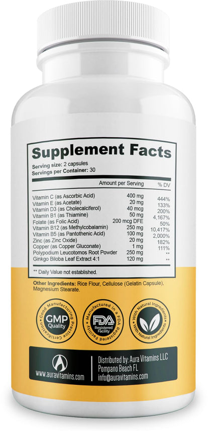 Dermawonder Vitiligo Capsules 60 Count - Support Pigmentation & Reduce White Spots