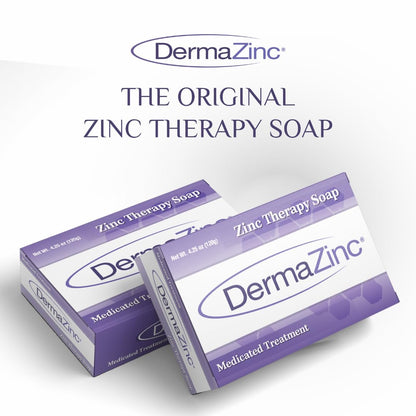 DermaZinc Therapy Soap - 2% Pyrithione Zinc for Eczema & Dermatitis