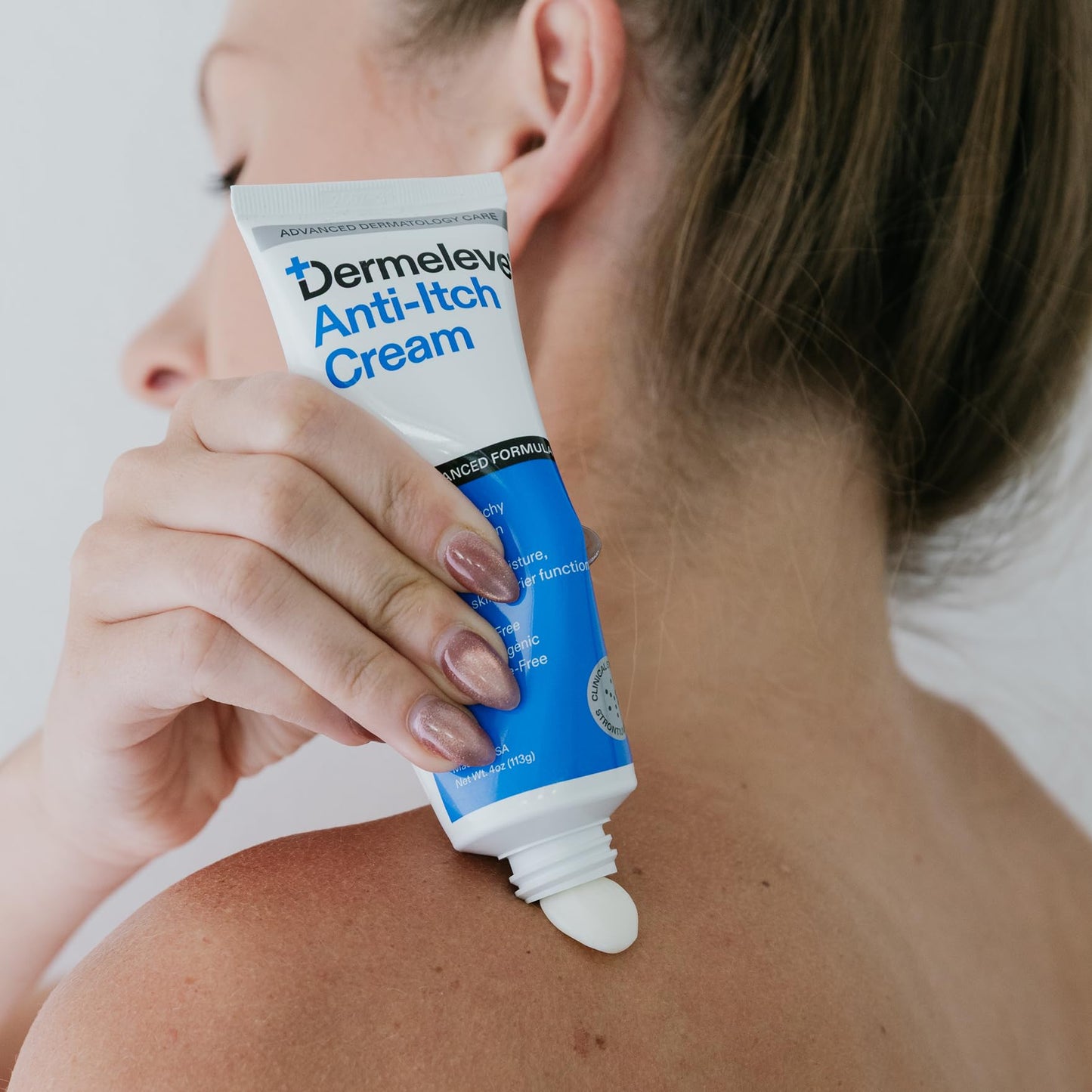 Dermeleve Steroid-Free Anti-Itch Cream | Extra Strength OTC Relief for Psoriasis, Hives & Itch | Full Body, 2 oz (3 Pack)