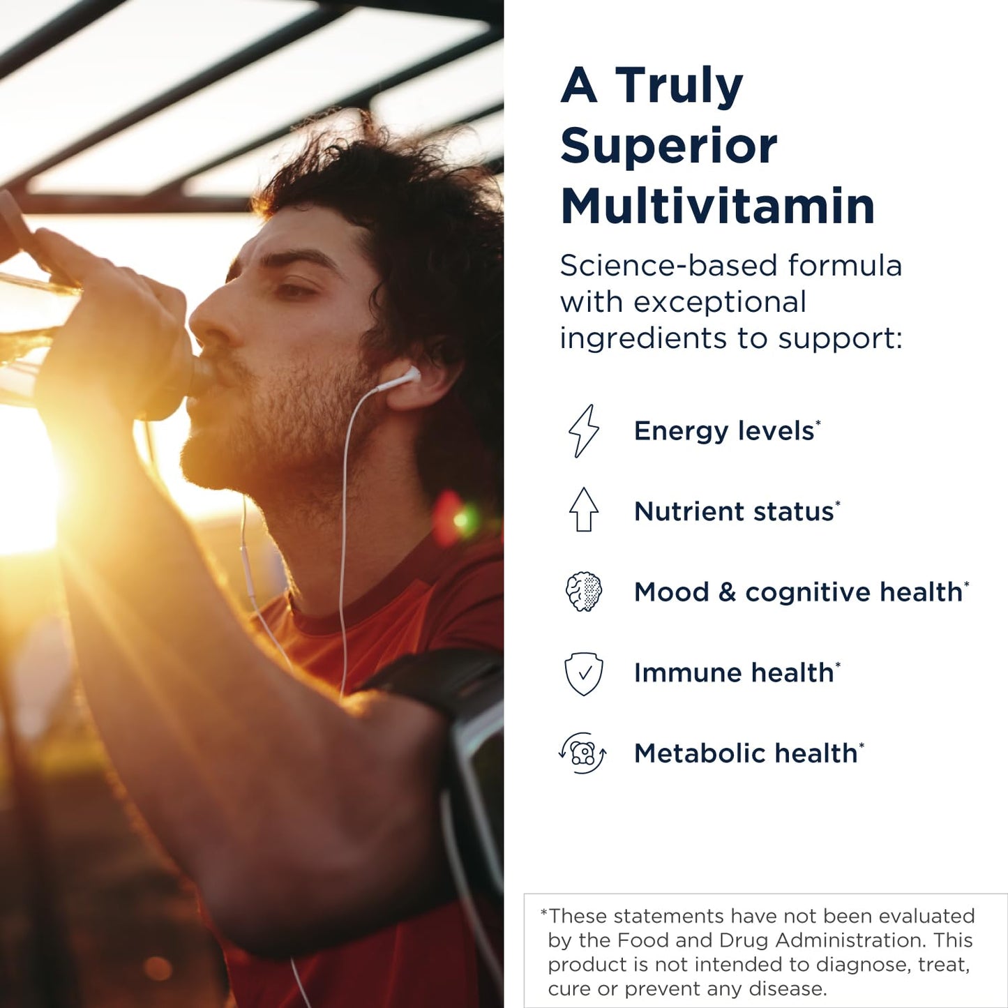 Methylated Multivitamin for Women & Men – 60 Capsules | Without Iron | Methylated B12 & Folate | Designs for Health