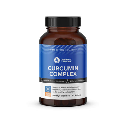 Designs for Sport Curcumin Complex – Supports Muscle Health Post-Exercise | NSF Certified for Sport | 60 Softgels