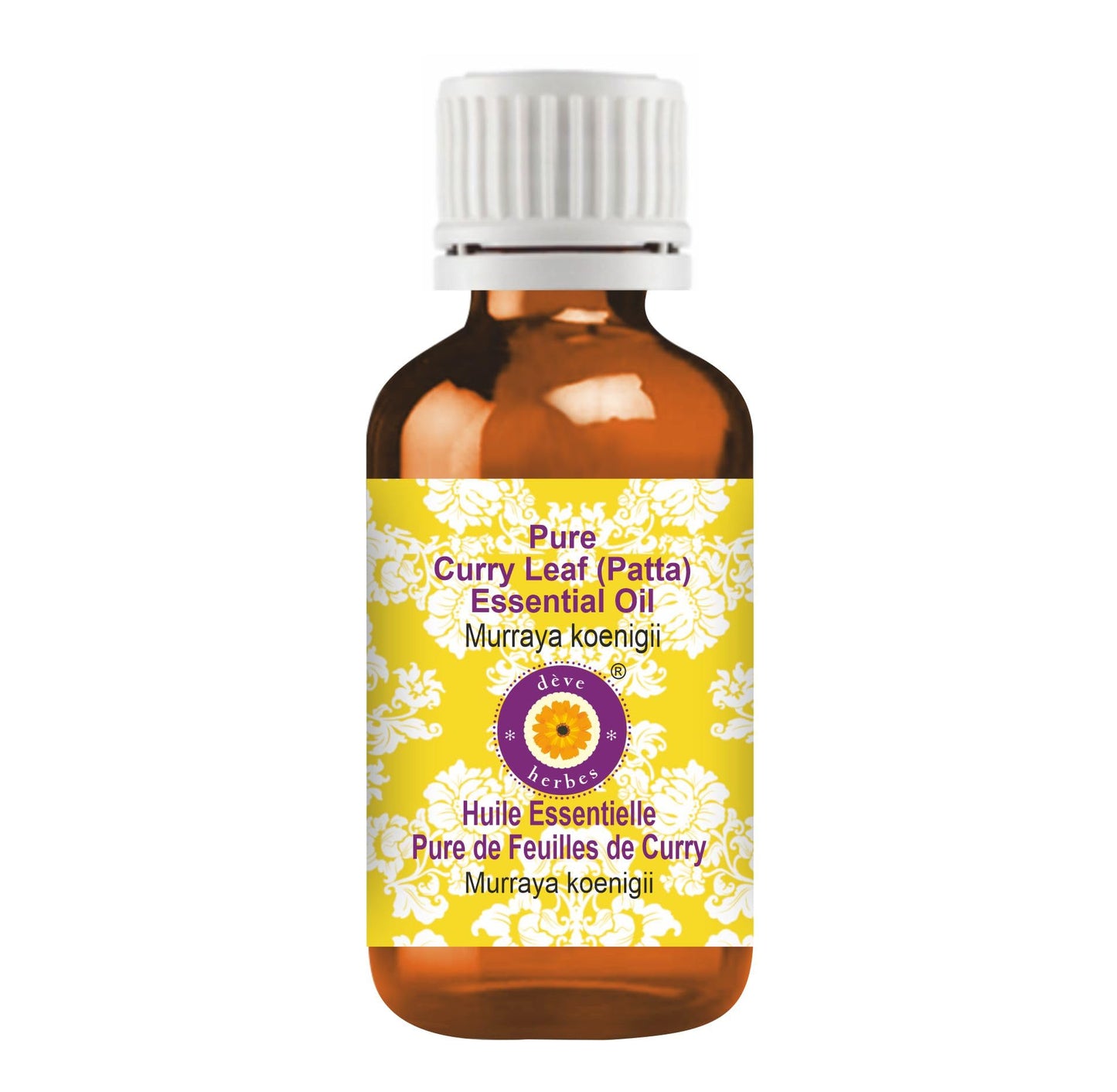 dève herbes Curry Leaf (Patta) Essential Oil (Murraya koenigii) Pure | Non-Sticky | Non-Greasy | Lightweight | Men & Women | All Skin Types | Steam Distilled 10ml (0.33 oz)