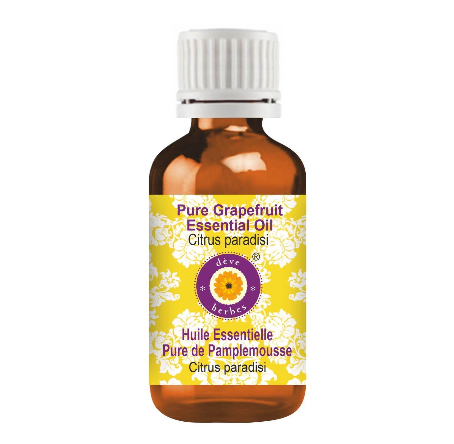 dèvre herbes Grapefruit Essential Oil (Citrus paradisi) Pure | Non-Sticky | Non-Greasy | Lightweight | Men & Women | All Skin Types | Steam Distilled 30ml (1 oz)
