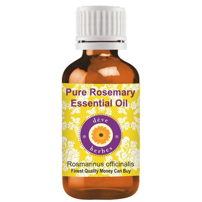 Deve Herbes Pure Rosemary Essential Oil - Steam Distilled 15ml (0.5 oz) | Rosmarinus officinalis