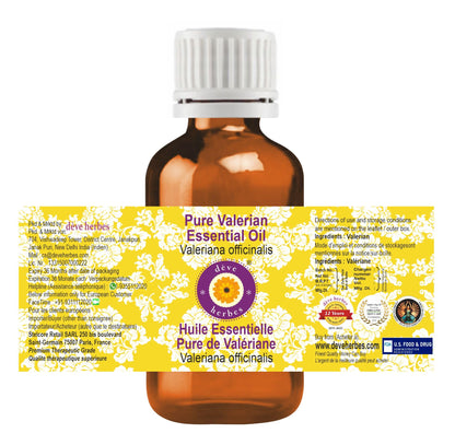 dève herbes Valerian Essential Oil 5ml – Pure, Steam Distilled, Valeriana officinalis
