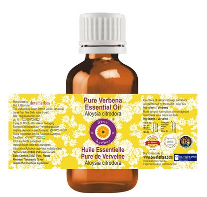 Verbena Essential Oil by deve herbes  Pure Aloysia citrodora, 30ml