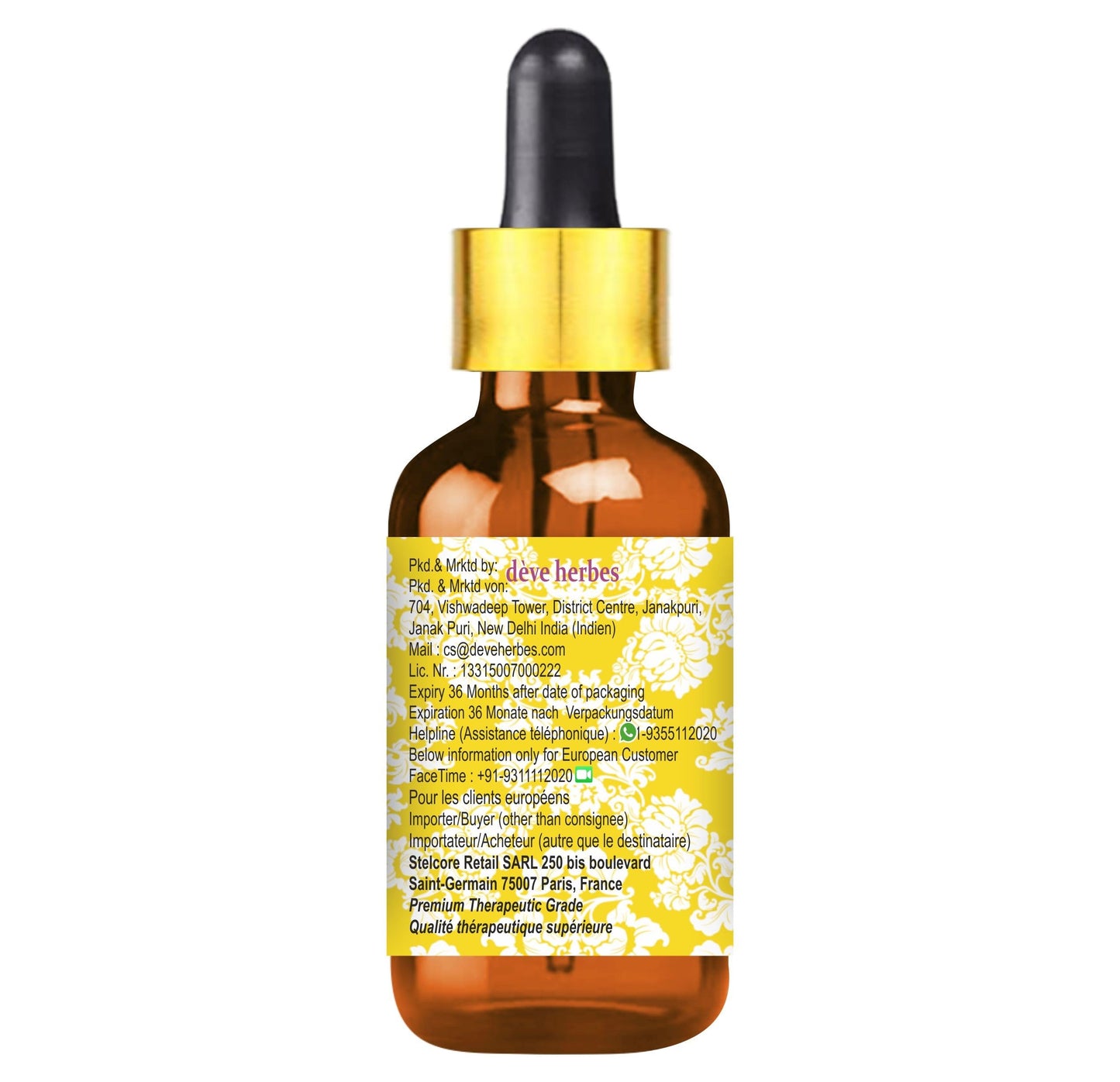 dève herbes Vetiver Essential Oil 5ml | Steam Distilled, Glass Dropper, Vetiveria zizanoides