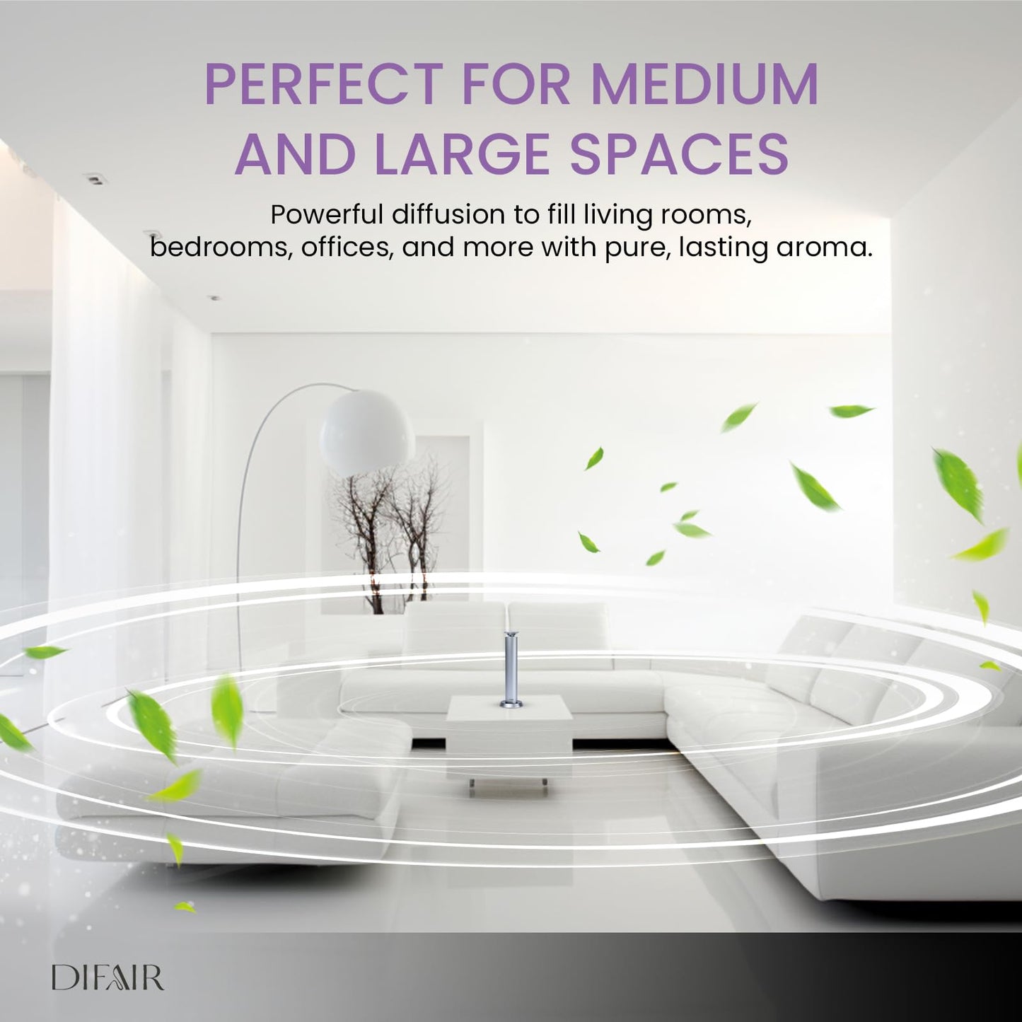 DIFAIR Rechargeable 10,000 mAh Aroma Diffuser – Hotel Collection Scent Diffuser for Home & Spa