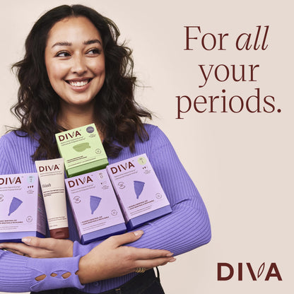 DIVA Cup Model 2 | Medical Grade Silicone Reusable Period Cup With Enamel Pin (Up to 12 Hours)