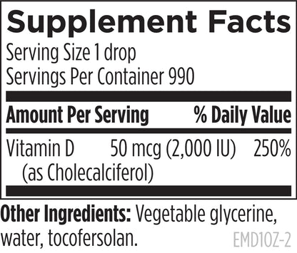 Hi-Po Emulsi Vitamin D Drops 2000 IU | Liquid D3 for Bone & Immune Health | Designs for Health