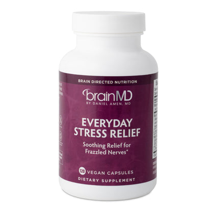 BrainMD Everyday Stress Relief 2-Pack – 120 Capsules, Non-Drowsy & Gluten Free