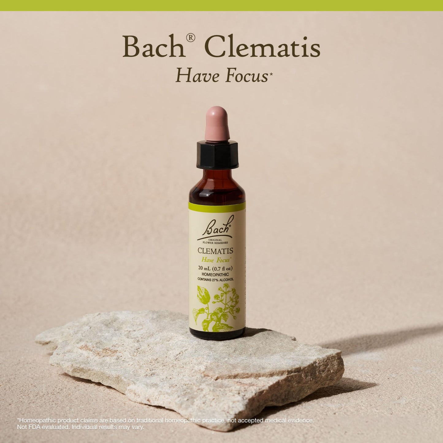 Bach Clematis – Have Focus | Homeopathic Flower Remedy (20 mL) – Vegan, Gluten Free