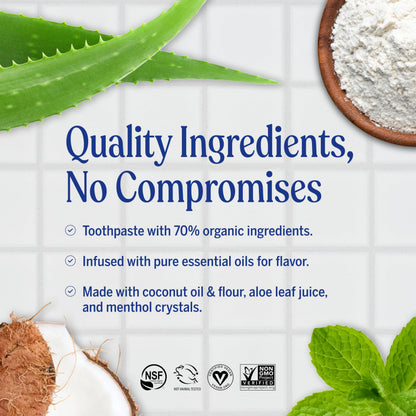 Dr. Bronner's All-One Toothpaste 4-Pack Variety (Peppermint, Spearmint, Cinnamon & Anise) – 5 oz Each | SLS Free, Fluoride Free, Vegan