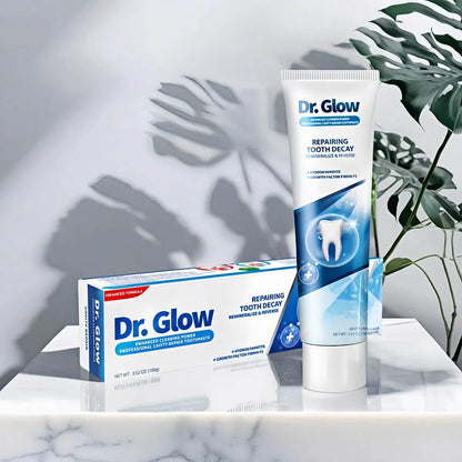 Dr. Glow Adult Cavity Repair Toothpaste – Hydroxyapatite Remineralization, Enamel Repair, 3.52oz x 2