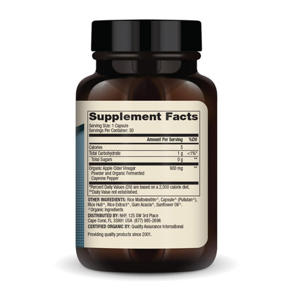Dr. Mercola Biothin Apple Cider Vinegar & Fermented Cayenne – 30 Servings, Digestive Support