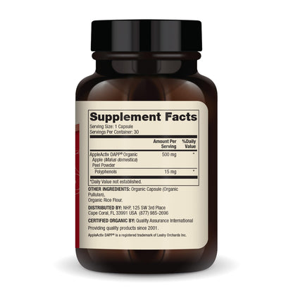 Dr. Mercola Organic Apple Peel Advanced - 30 Servings (30 Capsules) | Certified USDA Organic, Non-GMO