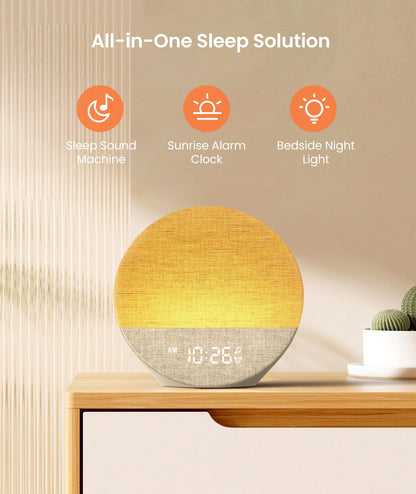 Dreamegg Sunrise 1 – Khaki Sunrise Alarm Clock & Sleep Sound Machine