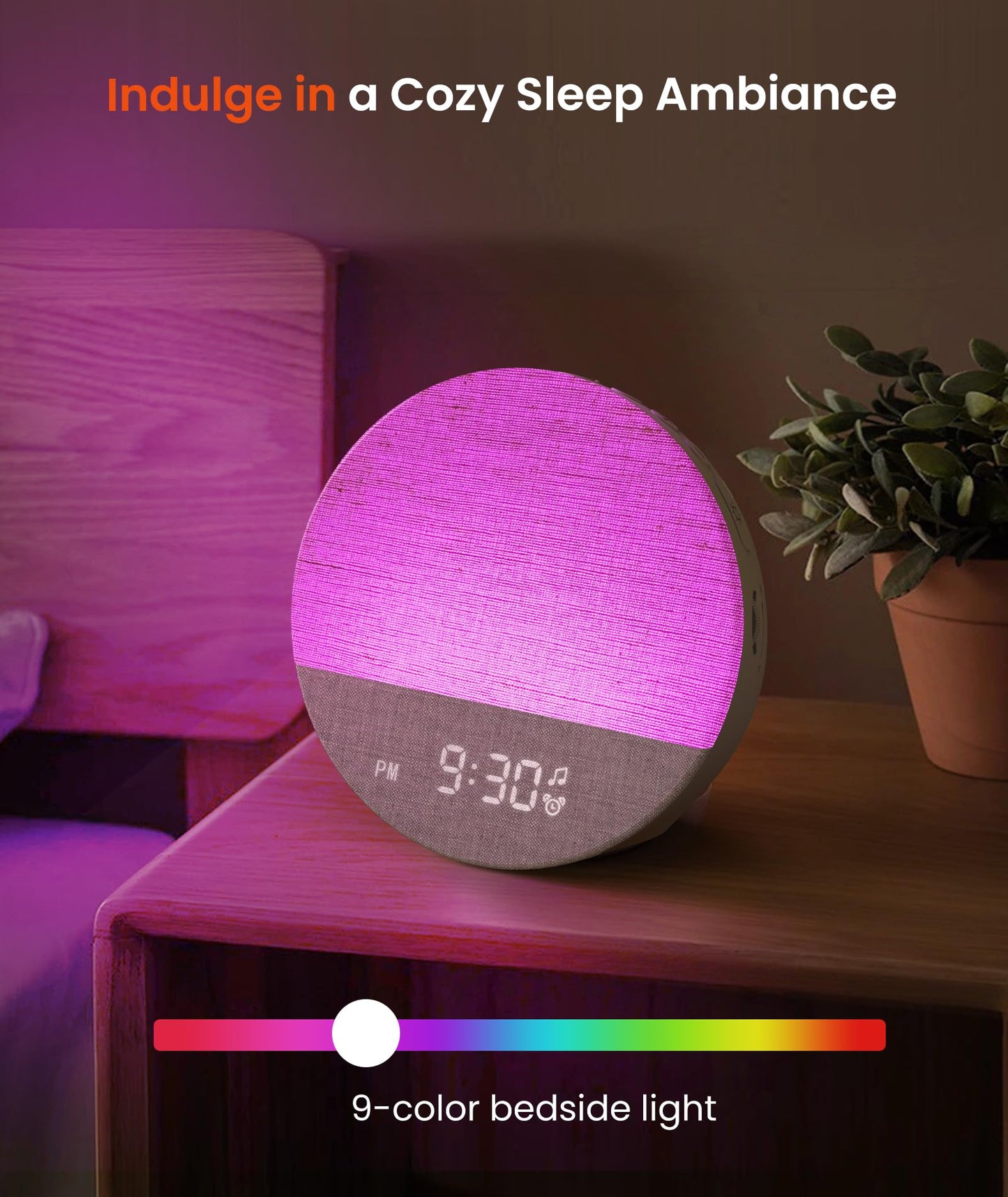 Dreamegg Sunrise 1 – Sunrise Alarm Clock, Sleep Sound Machine & Dimmable Night Light