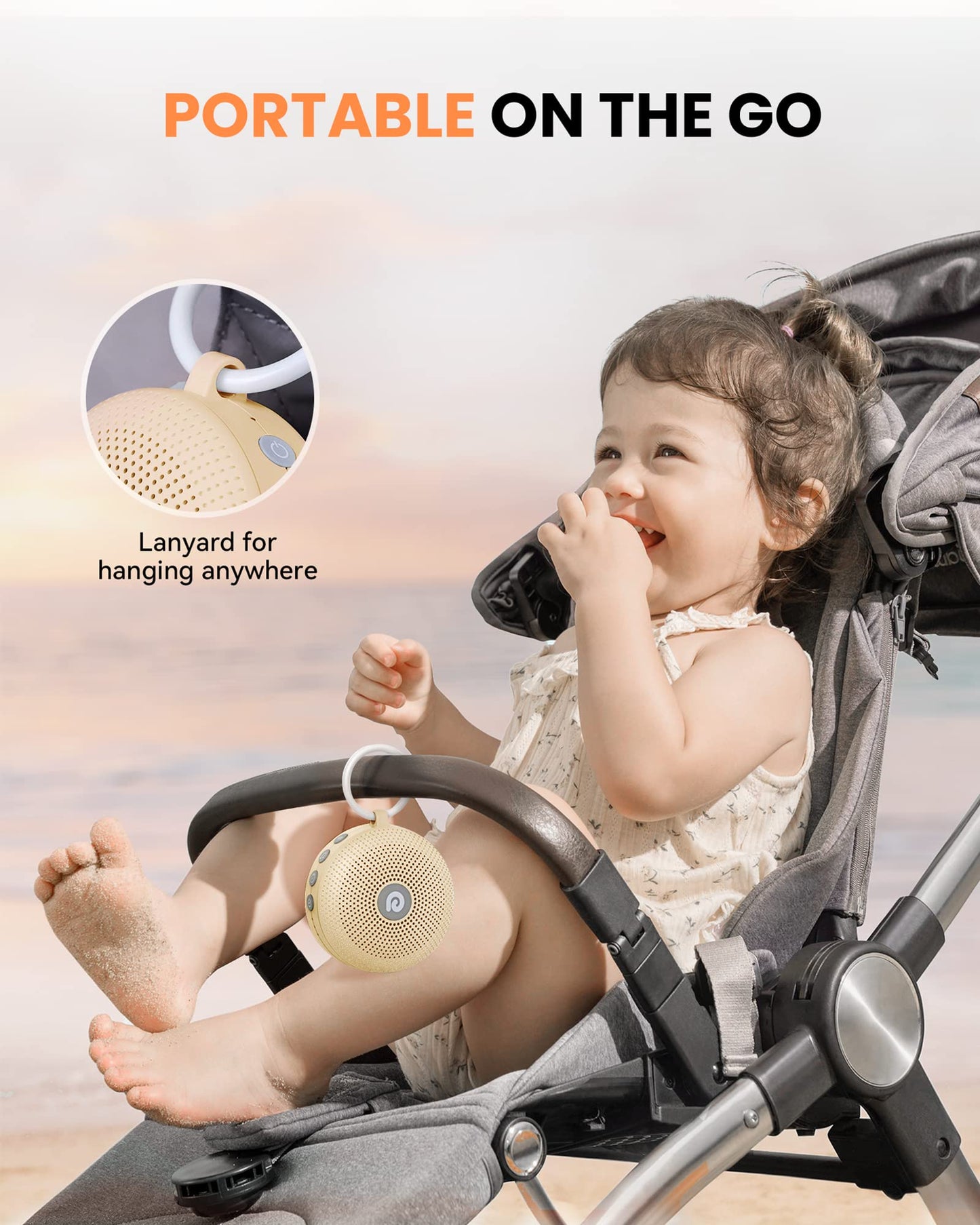 Dreamegg White Noise Machine - Portable Sound Machine for Baby & Adults | 21 Sounds, 1800mAh Battery