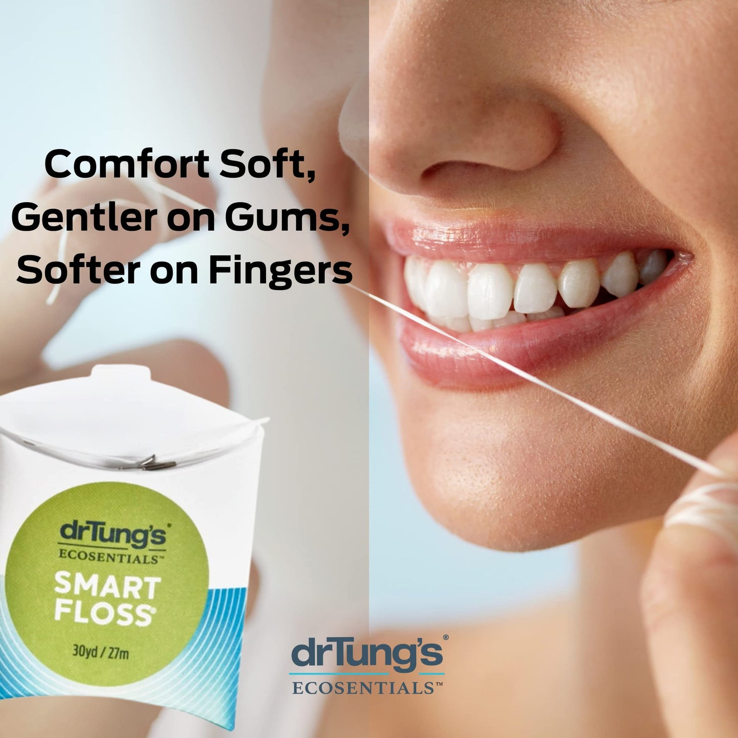 DrTung's Smart Floss – Natural Expanding Floss, Cardamom Flavor, BPA/PTFE/PFAS Free (Pack of 2)