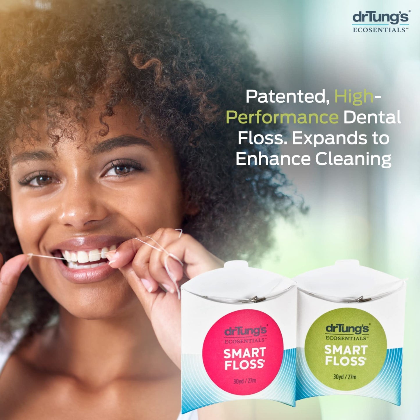DrTung's Smart Floss – Natural Expanding Floss, Cardamom Flavor, BPA/PTFE/PFAS Free (Pack of 2)