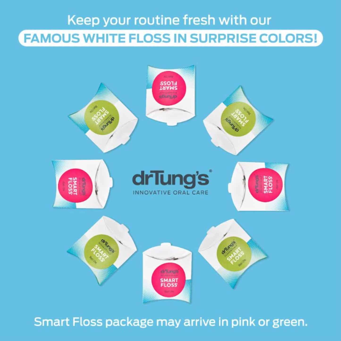 DrTung's Smart Floss – Natural Expanding Floss, Cardamom Flavor, BPA/PTFE/PFAS Free (Pack of 2)