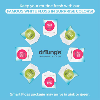 DrTung's Smart Floss – Natural Expanding Floss, Cardamom Flavor, BPA/PTFE/PFAS Free (Pack of 2)