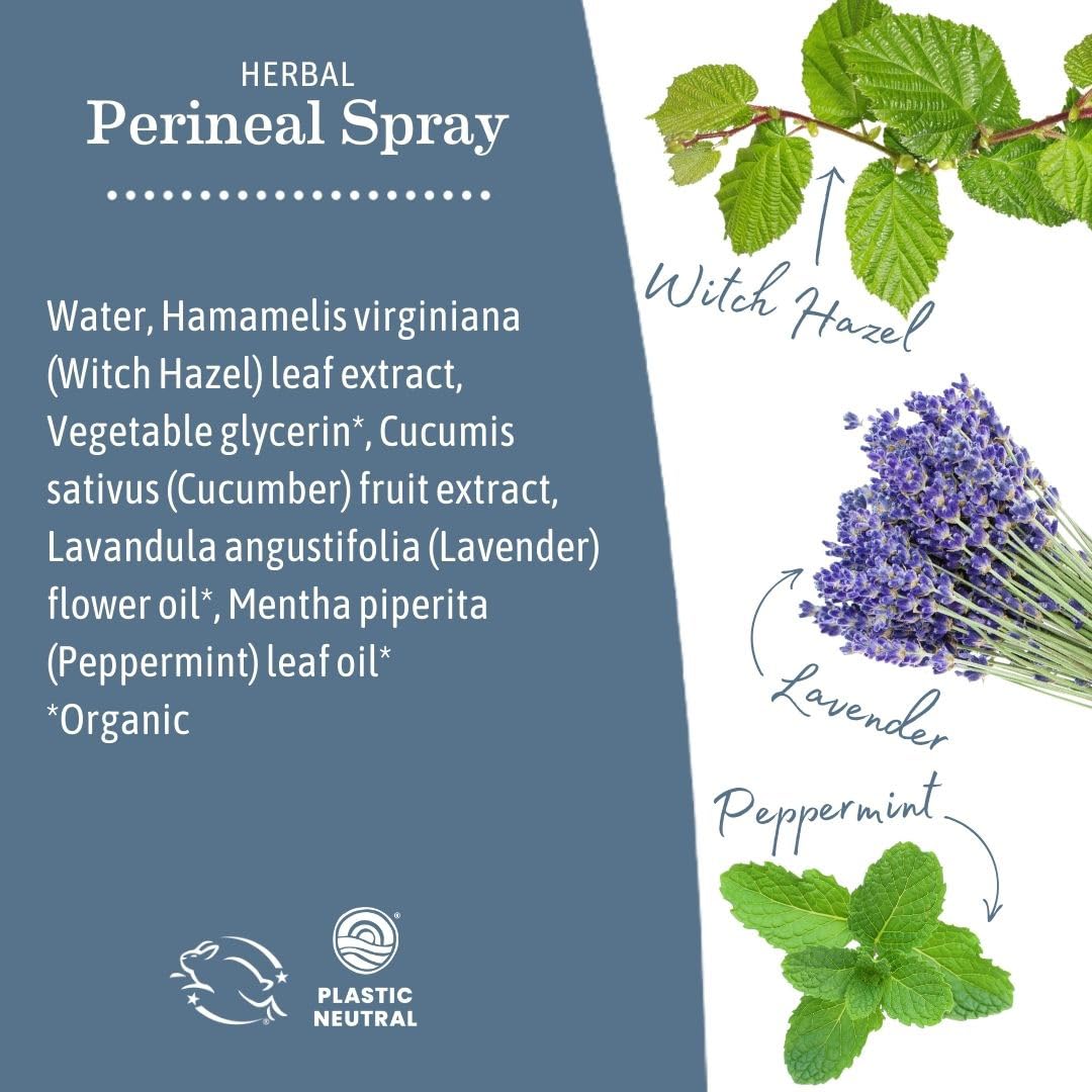 Earth Mama Herbal Perineal Spray – Pregnancy & Postpartum Cooling with Witch Hazel