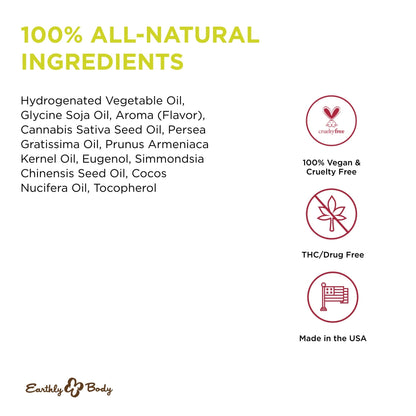 Earthly Body Edible Massage Candle, Watermelon - 4 oz - 3-in-1 Candle, Oil & Moisturizer - Vegan, Cruelty-Free