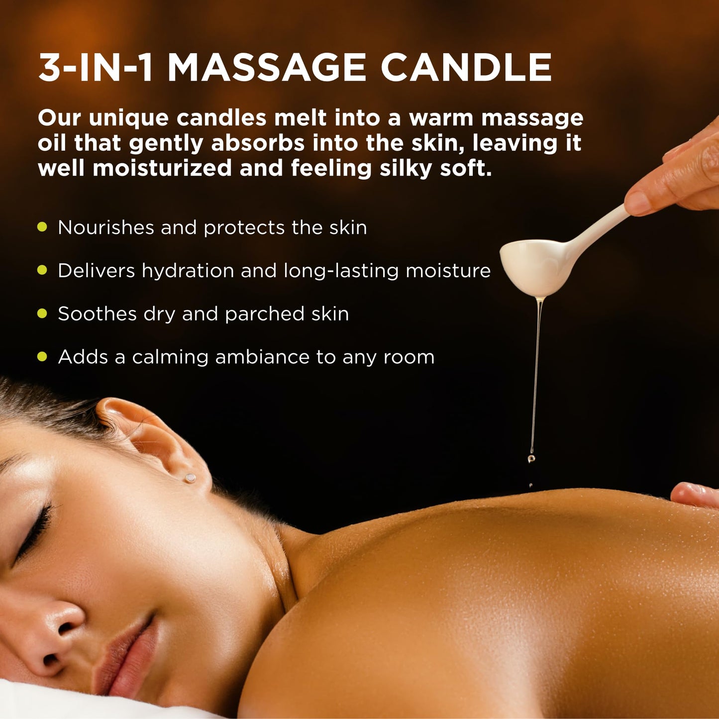 Earthly Body Three Candle Pack, One Size | 3-in-1 Massage Candles