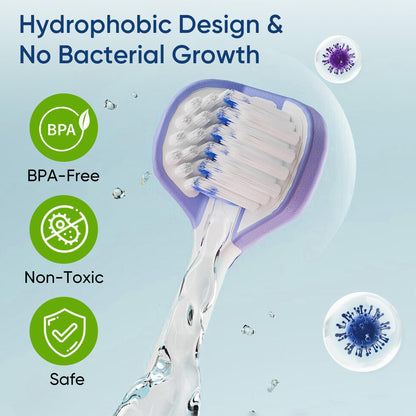 EASICUTI 3-Sided Toddler Toothbrush – Patent Design, Soft 12 Months+ Baby Toothbrush (4-Pack)