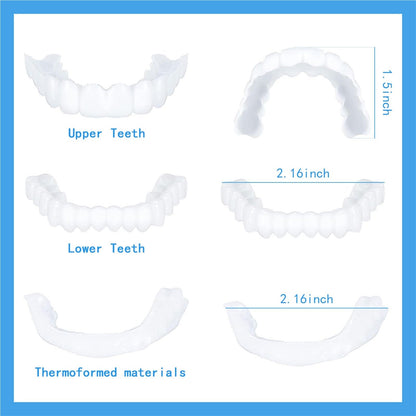 2 Pairs Temporary Adjustable Smile for Women and Men - White