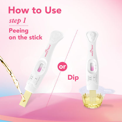 Easy@Home Pregnancy Test Sticks – Early Detection & At-Home Accuracy (6 Sticks + 12 Strips)