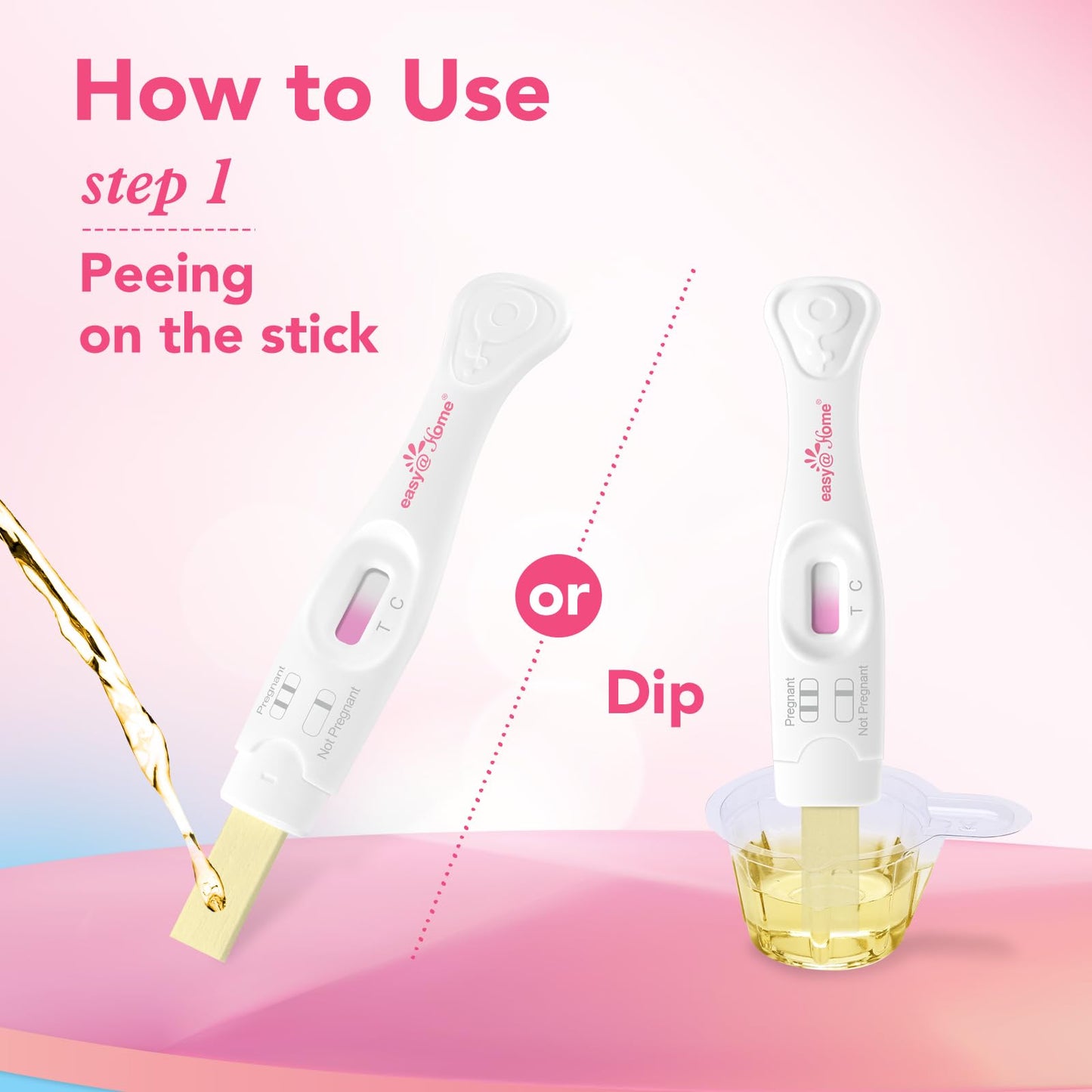 Easy@Home 9 Count Pregnancy Tests – 3 Early Detection Sticks & 6 Precise Test Strips, Instant Readings
