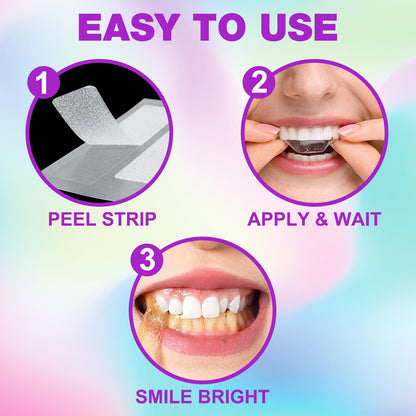 Teeth Whitening Strips - 7-Day Kit, Sensitive Teeth Safe, Enamel Safe (14pcs)
