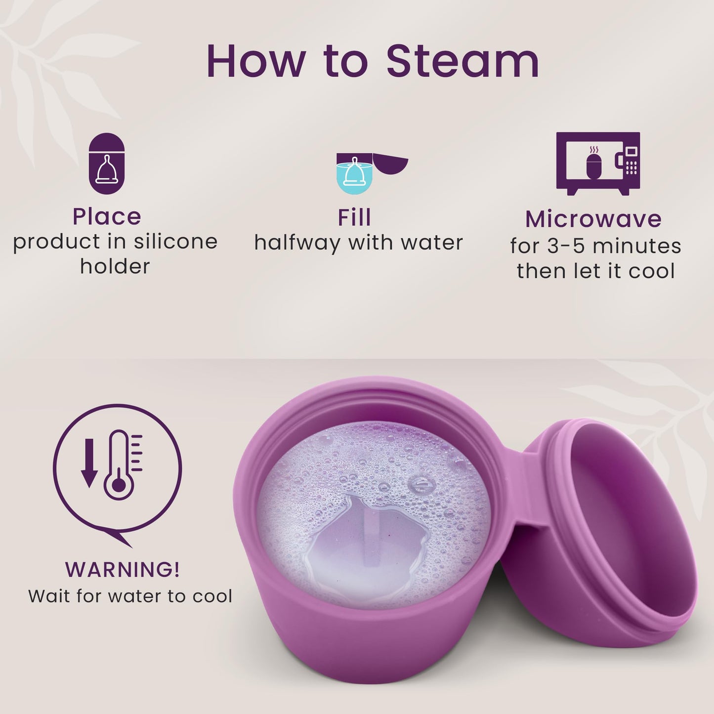 EcoBlossom Reusable Menstrual Cup & Case | Medical-Grade Silicone, 12-Hour Comfort (Pack of 2, Small/Large)