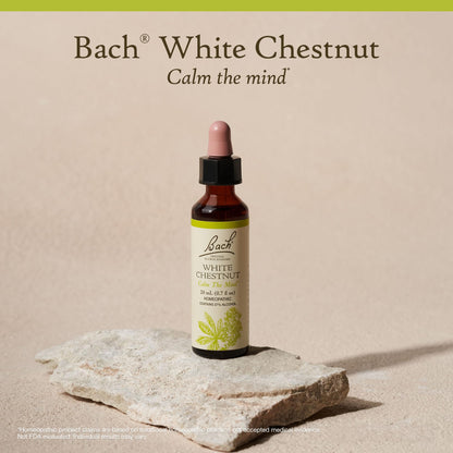 Bach White Chestnut Flower Remedy – Calm the Mind (20mL Dropper) | Vegan, Gluten Free