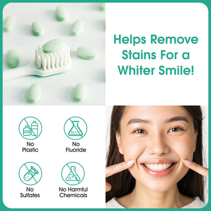150 Toothpaste Tablets Mint Whitening & Enamel Care | Zero Waste