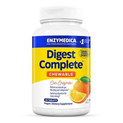 Enzymedica Digest Chewable Orange - Digestive Enzymes, 30 Tablets