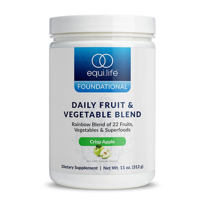 Equilife Daily Fruit & Vegetable Blend – 30 Servings, Crisp Apple, 9 Essential Amino Acids, Vegan