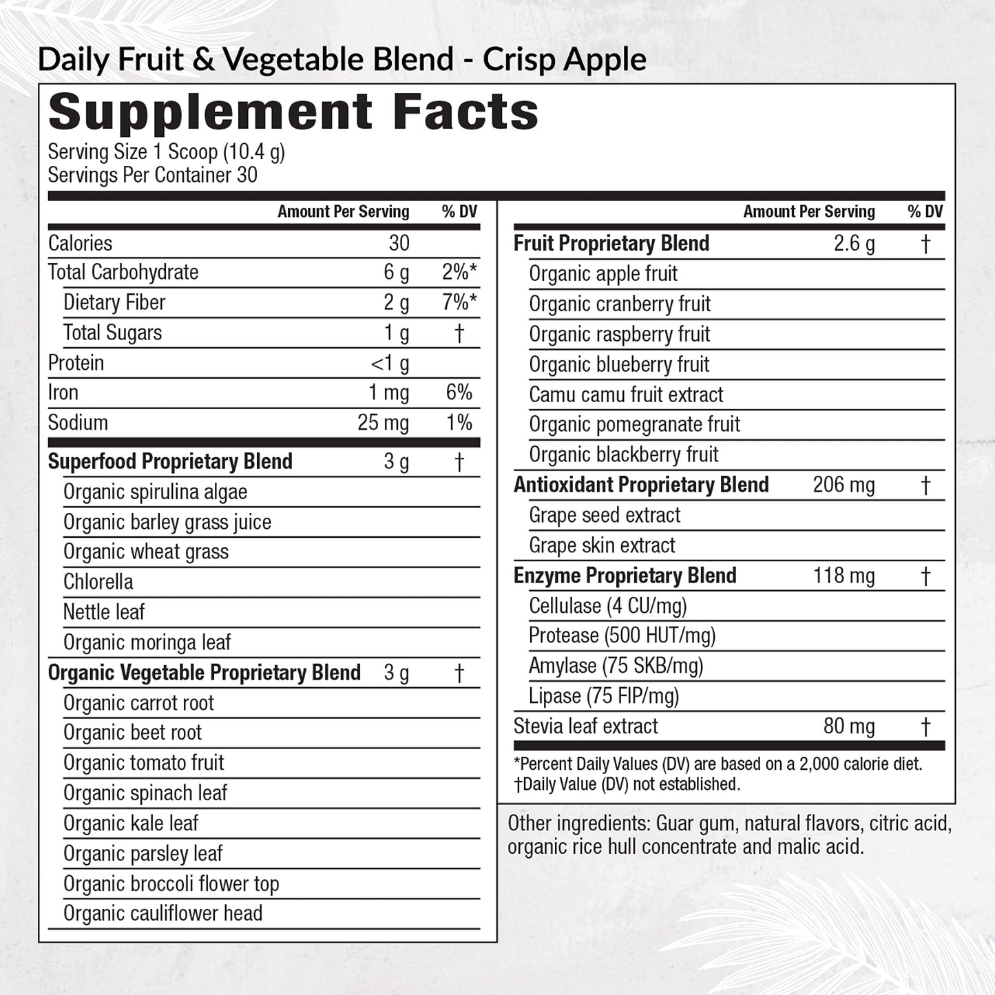 Equilife Daily Fruit & Vegetable Blend – 30 Servings, Crisp Apple, 9 Essential Amino Acids, Vegan