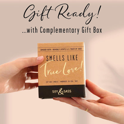 6 Month Anniversary Gift for Girlfriend - Sandalwood Rose Soy Candle, 9oz, USA Made