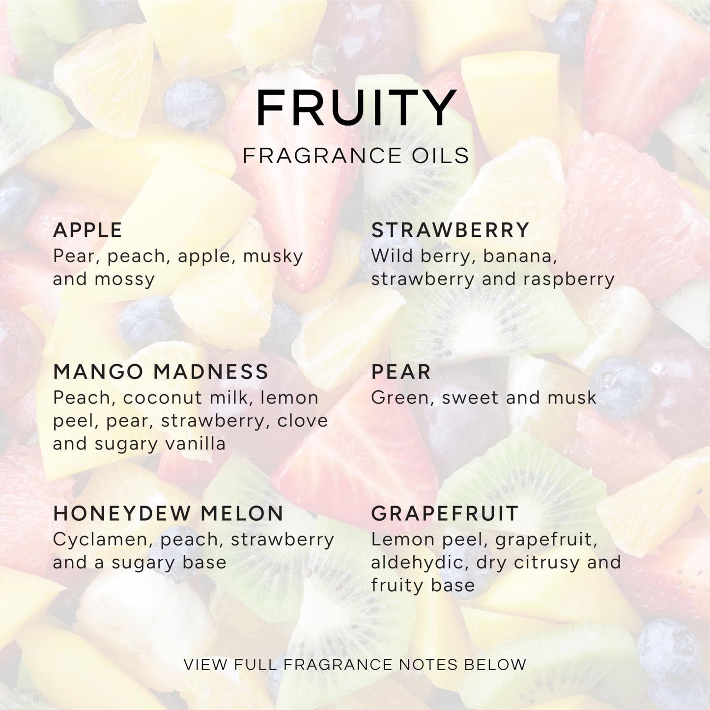 Eternal Essence Oils Fruity Set of 6 – Apple, Mango Madness, Honeydew Melon, Strawberry, Pear & Grapefruit (10ml)
