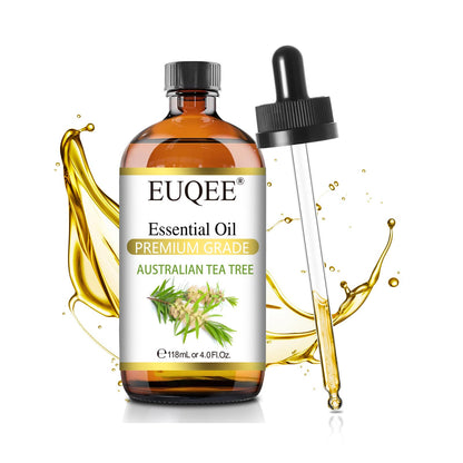 EUQEE Australian Tea Tree Essential Oil 4 oz - Premium Grade for Diffusers, Candles & Soap