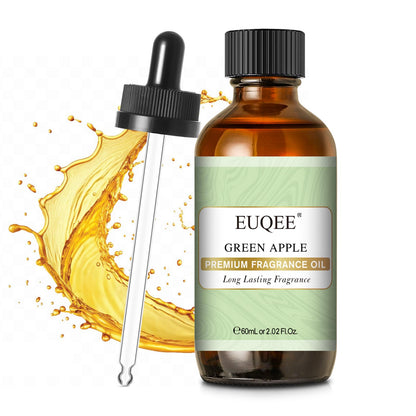 EUQEE Green Apple Fragrance Oils – 60ml / 2.02 fl oz Glass Dropper, Diffuser, Candle, DIY Soap