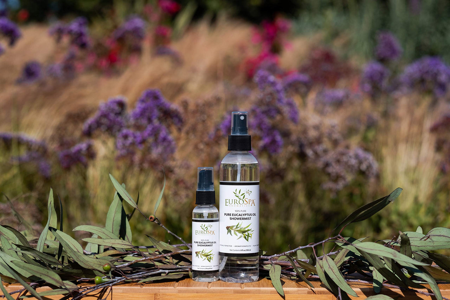 EuroSpa Aromatics Pure Eucalyptus ShowerMist & Steam Room Spray – 8oz, 2 Pack