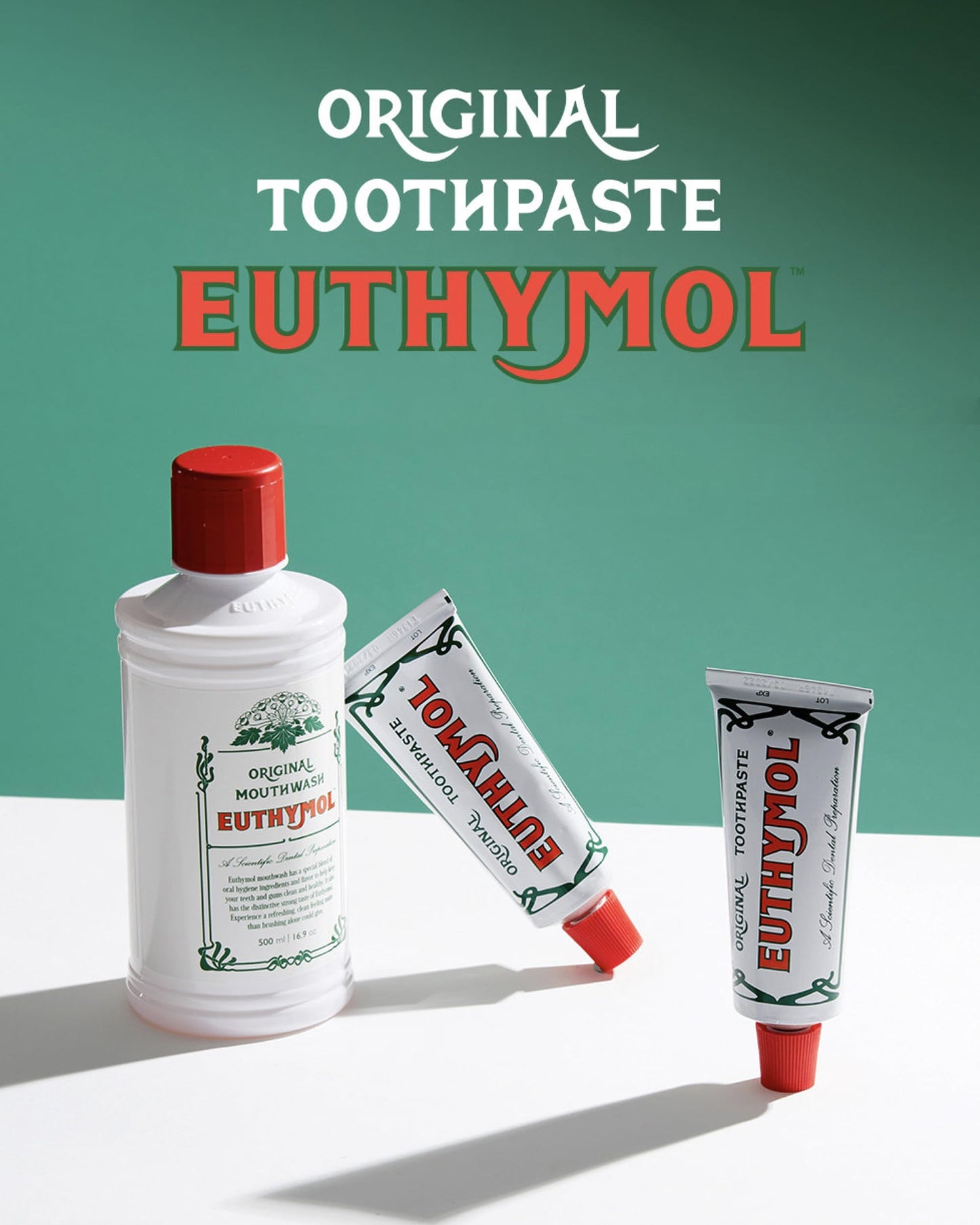 EUTHYMOL Original Pink Toothpaste - Fluoride-Free for Sensitive Teeth & Gums, 12-Hour Freshness